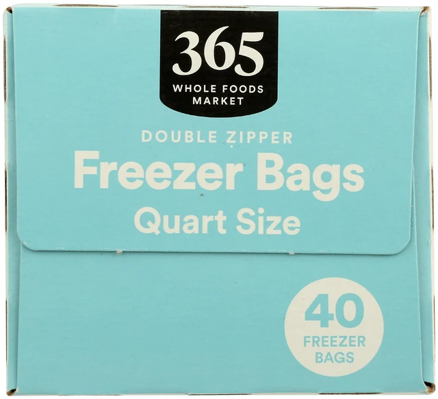 Alt view image 4 of 6 - 365 by Whole Foods Market Quart Size Freezer Bags, Double Zipper, 40 Count