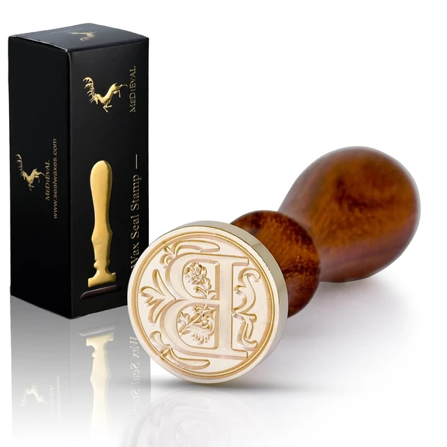 Alt view image 2 of 6 - Medieval Initial Alphabet Wax Seal Stamp, Letter B