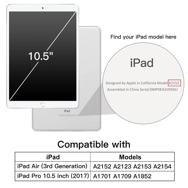 Alt view image 5 of 6 - JETech Case for iPad Pro 10.5-Inch, iPad Air 3rd Generation 2019, Black