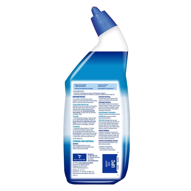 Alt view image 4 of 7 - Lysol Toilet Bowl Cleaner Clinging Gel, OXI Action, 0% Bleach, 24 Oz, 2 Pack