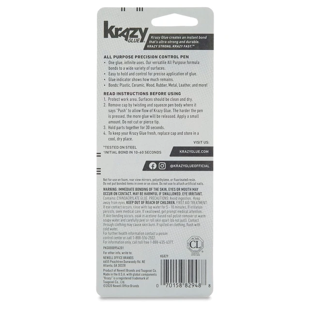 Alt view image 2 of 5 - Krazy Glue All Purpose Precision Control Superglue Pen, Clear, 4g