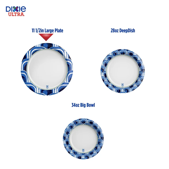 Alt view image 4 of 6 - Dixie Ultra Heavy Duty Paper Plates, 11-Inch, Large, 25 Count, 3X Stronger*