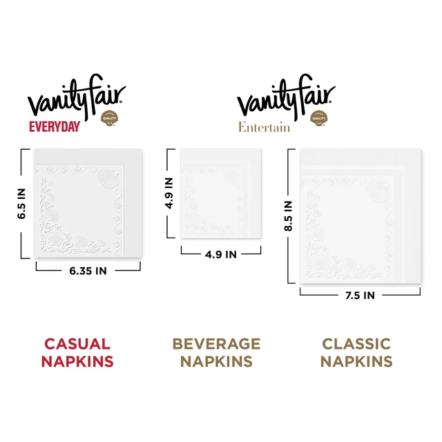 Alt view image 2 of 6 - Vanity Fair Everyday Paper Napkins, 100Count, Disposable