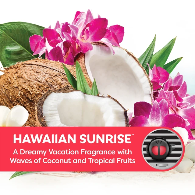 Alt view image 3 of 6 - Hawaiian Sunrise Scent Mini Car Diffuser, 2 Pack
