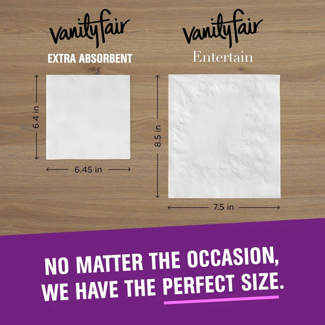 Alt view image 2 of 6 - Vanity Fair Extra Absorbent Premium Paper Napkins, 80 Count