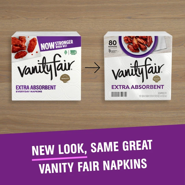 Alt view image 3 of 6 - Vanity Fair Extra Absorbent Premium Paper Napkins, 80 Count