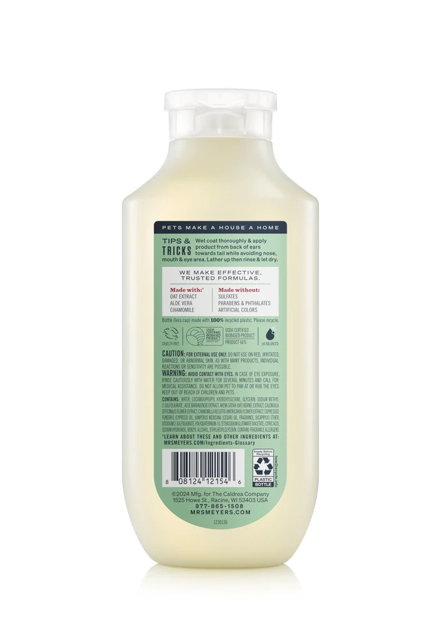 Alt view image 2 of 6 - MRS. MEYER'S Clean Day 3-in-1 Dog Shampoo, 14oz, Sweet Chamomile Scent