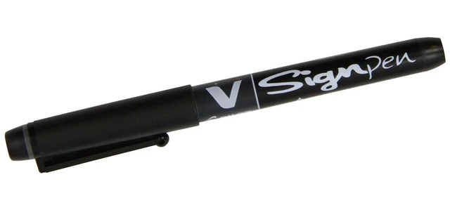 Alt view image 2 of 3 - Pilot V Sign Liquid Ink Pen, 2.0mm Tip, Black, Single
