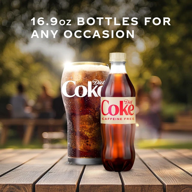 Alt view image 3 of 6 - Diet Coke Caffeine-Free Soda, 16.9 fl oz, 6 Pack