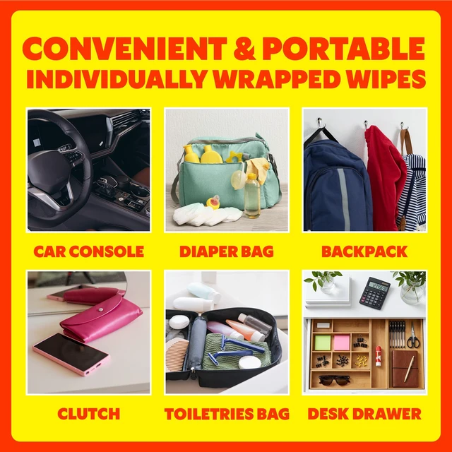 Alt view image 3 of 6 - Shout Wipe & Go Instant Stain Remover Wipes, 4 Wipes, No Wash Required, Safe on Colorfast Washables, Travel & Baby Diaper Bag Essentials, Removes Grass, Coffee, Makeup &