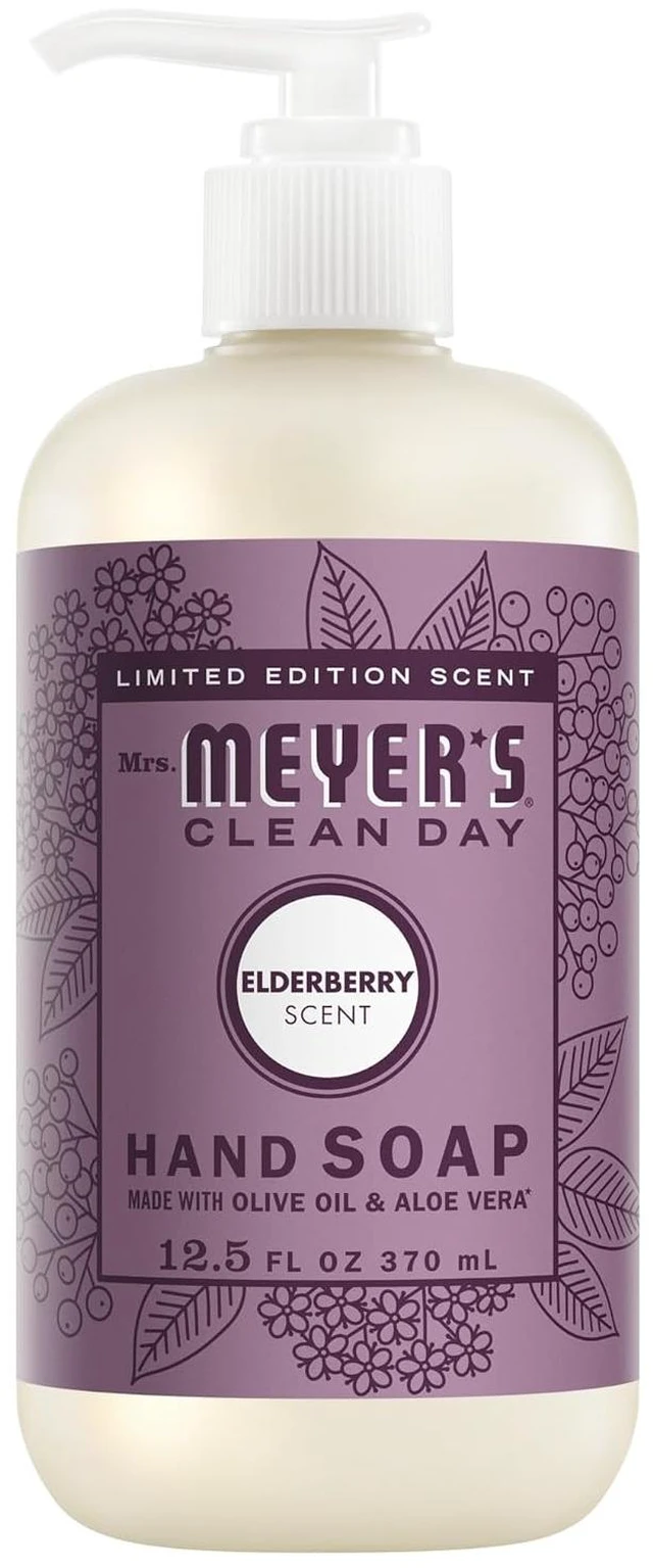 Main image of Mrs. Meyer's Clean Day Hand Soap, Elderberry Scent, 12.5 fl oz Bottle