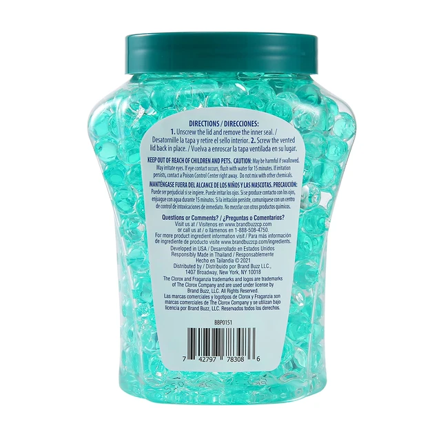 Alt view image 2 of 6 - Clorox Fraganzia Crystal Beads Air Freshener, Island Orchid Scent, 12 Fl Oz