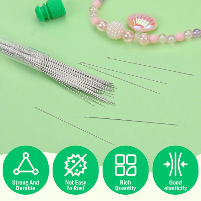 Alt view image 6 of 6 - UOOU 150 Pcs Beading Needles Size 10-0.45mm for Jewelry Making