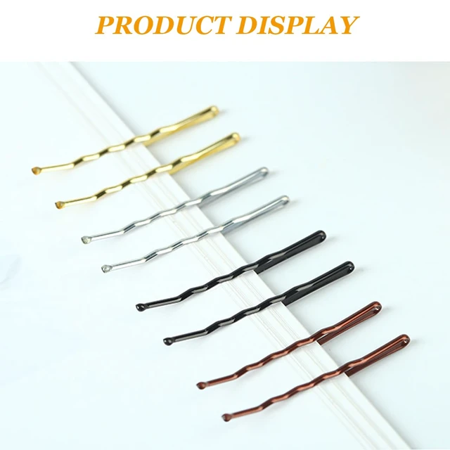 Alt view image 5 of 6 - 100Pcs Brown Bobby Pins, 2Inch Hair Pins Kit for Women, Girls, Kids