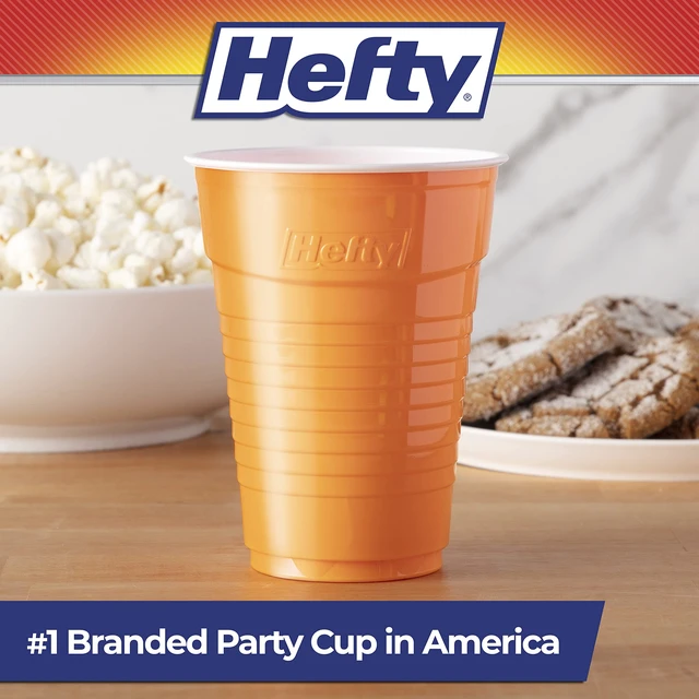 Alt view image 4 of 6 - Hefty Party On Disposable Plastic Cups, 16 oz, 100 Count, Assorted