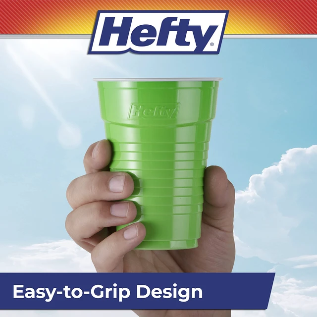 Alt view image 3 of 6 - Hefty Party On Disposable Plastic Cups, 16 oz, 100 Count, Assorted