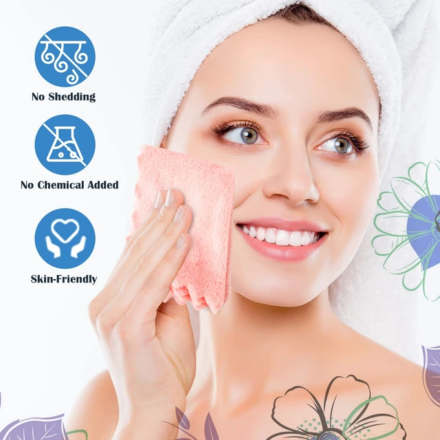 Alt view image 3 of 7 - Orighty Makeup Remover Cloths 24 Pack Microfiber Face Towels 7x7 Inch