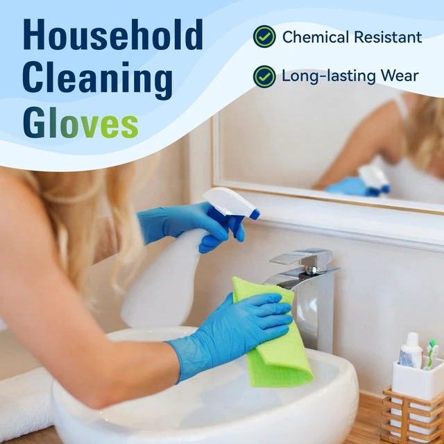 Alt view image 5 of 6 - SWIFTLITE Blue Nitrile Disposable Gloves, Latex Free, Food Safe