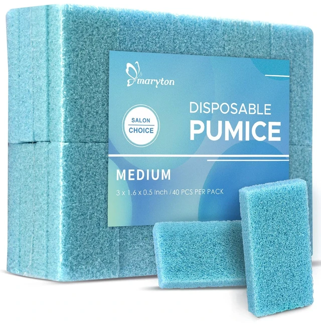 Main image of Maryton Disposable Foot Scrubber Pedicure Pumice Stone, 40PCS