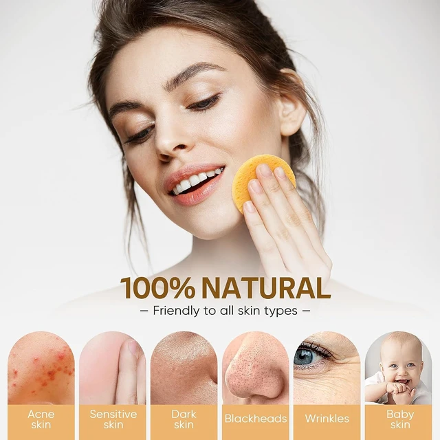Alt view image 4 of 6 - GAINWELL 50-Count Compressed Face Sponges, 100% Natural Wooden Cellulose for Facial Cleansing, Exfoliating Mask, and Makeup Removal