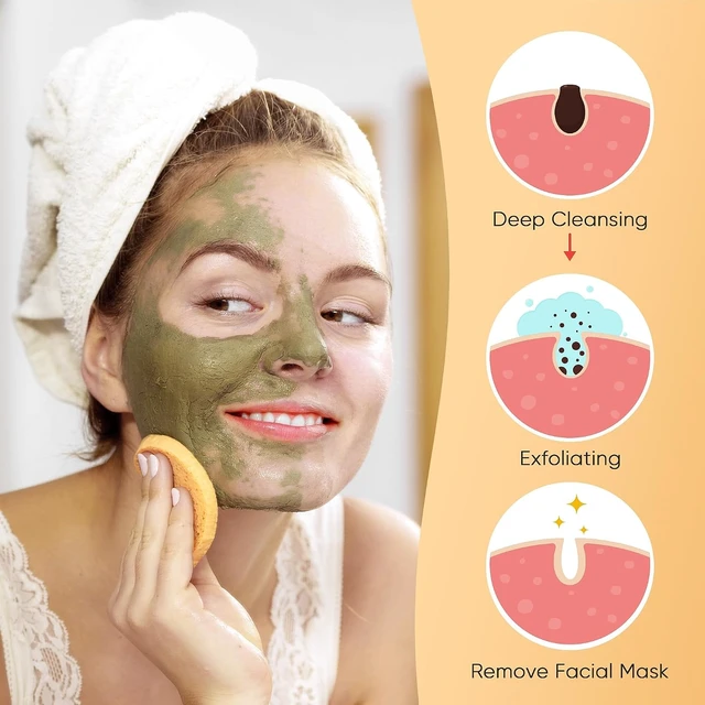 Alt view image 3 of 6 - GAINWELL 50-Count Compressed Face Sponges, 100% Natural Wooden Cellulose for Facial Cleansing, Exfoliating Mask, and Makeup Removal