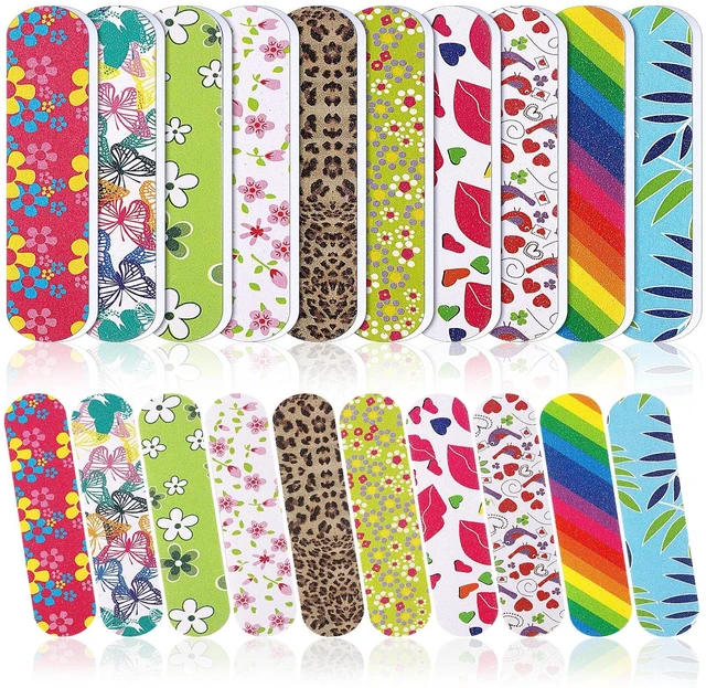 Main image of Sumind 100 Pack Mini Nail Files Double Sided, 2.36 x 0.59 x 0.16 Inch
