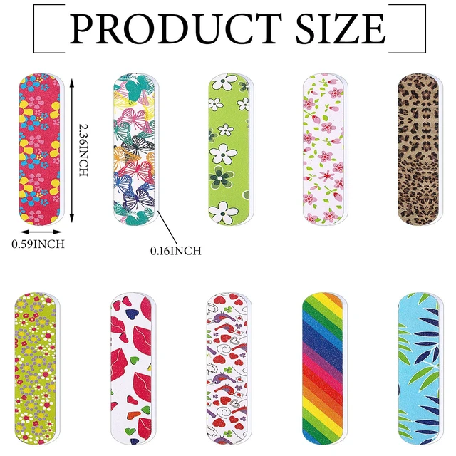 Alt view image 4 of 6 - Sumind 100 Pack Mini Nail Files Double Sided, 2.36 x 0.59 x 0.16 Inch