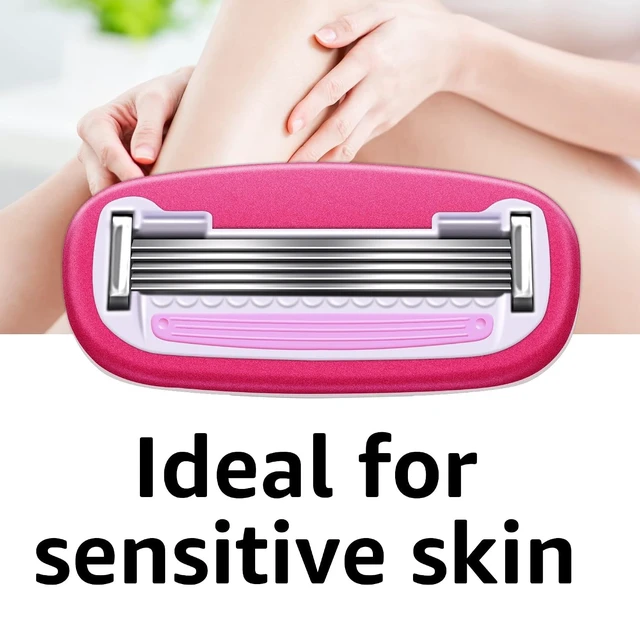 Alt view image 6 of 7 - Amazon Basics Women's 5-Blade Razor for Smooth Close Shave, Fits Amazon Basics & Venus Handles, Includes 1 Handle, 2 Cartridges & 1 Shower Hanger