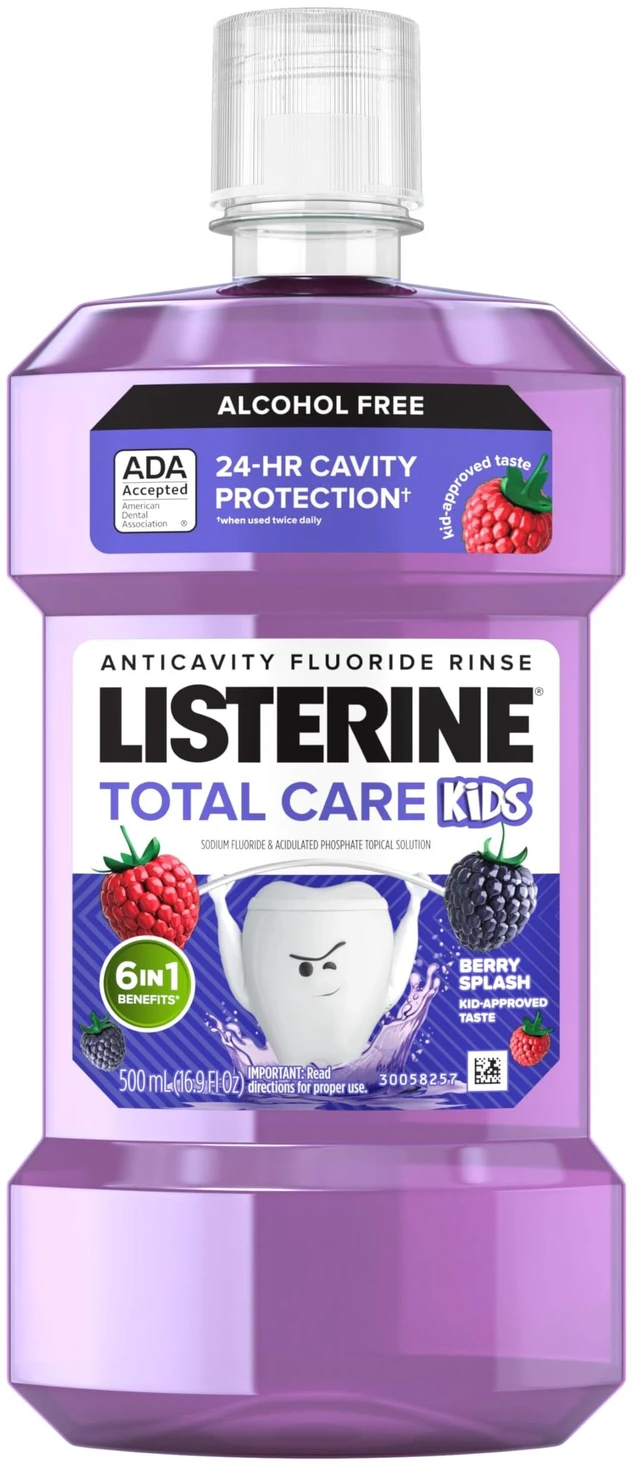 Main image of Listerine Total Care Kids Mouthwash, Berry, 16.9fl oz / 500mL