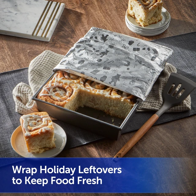 Alt view image 4 of 5 - Reynolds Wrap Fun Foil Embossed Aluminum Foil Roll, 8.33Yards x 12Inches, 25Sq Ft, Limited-Edition Holiday Pattern