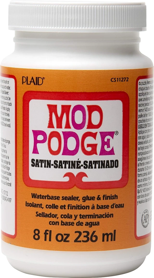 Alt view image 2 of 5 - Mod Podge PLCS11272 Water Based Sealer Glue Satin Finish 8 oz Clear