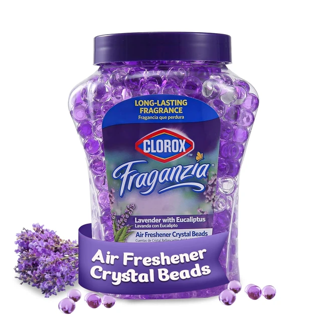 Alt view image 3 of 7 - Clorox Fraganzia Crystal Beads Air Freshener, Lavender Eucalyptus, 12Fl Oz
