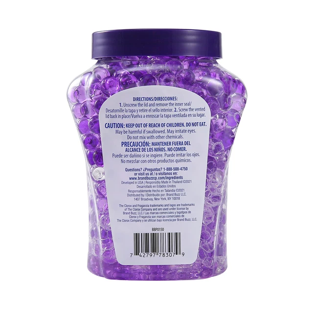 Alt view image 2 of 7 - Clorox Fraganzia Crystal Beads Air Freshener, Lavender Eucalyptus, 12Fl Oz