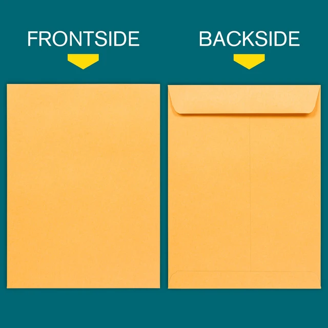 Alt view image 4 of 6 - 9x12 Open End Brown Kraft Mailing Envelopes, 15 Pack, 28lb Heavyweight Paper, Self Sealing with Peel and Seal Closure for Catalogs, Presentations, Oversized Documents