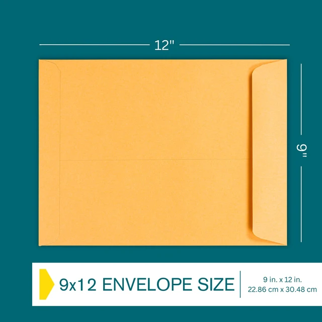 Alt view image 3 of 6 - 9x12 Open End Brown Kraft Mailing Envelopes, 15 Pack, 28lb Heavyweight Paper, Self Sealing with Peel and Seal Closure for Catalogs, Presentations, Oversized Documents