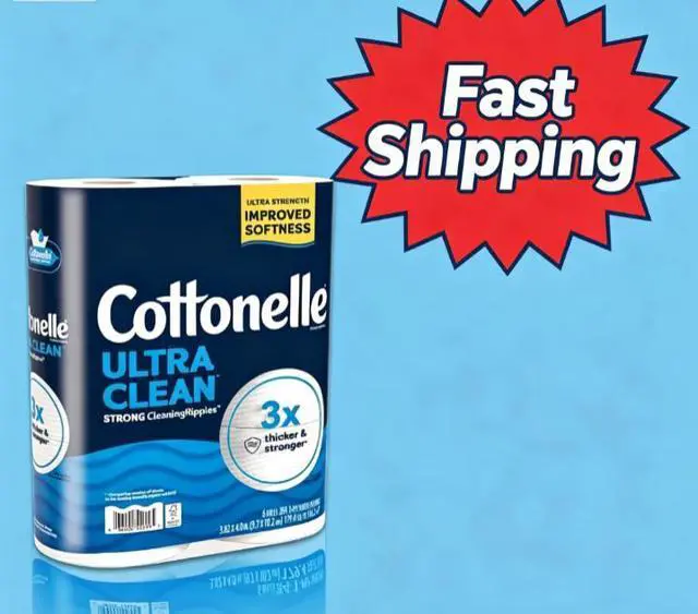 Main image of Cottonelle Ultra Clean Toilet Paper, 4 Mega Rolls = 16 Regular Rolls, Packaging May Vary