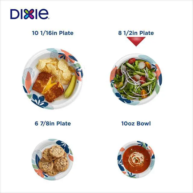 Alt view image 5 of 7 - Dixie Disposable Paper Plates, 8.5", Multi-Color, 50 Count