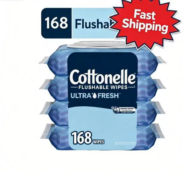 Main image of Cottonelle Ultra Fresh Flushable Wet Wipes, 4 Flip-Top Packs