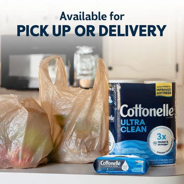 Alt view image 4 of 7 - Cottonelle Ultra Clean Toilet Paper, Strong Toilet Tissue, 12 Mega Rolls