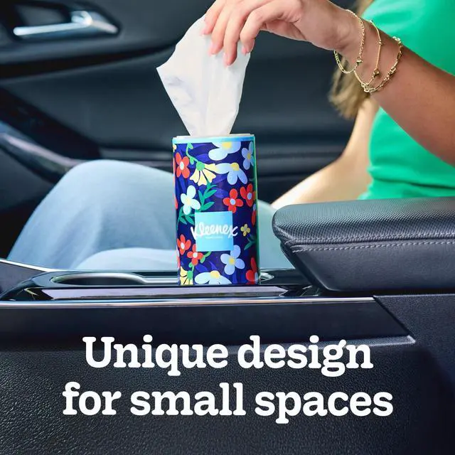 Alt view image 3 of 6 - Kleenex Perfect Fit 2-Ply Canister Facial Tissues, 2 Pack (100 Total Tissues)