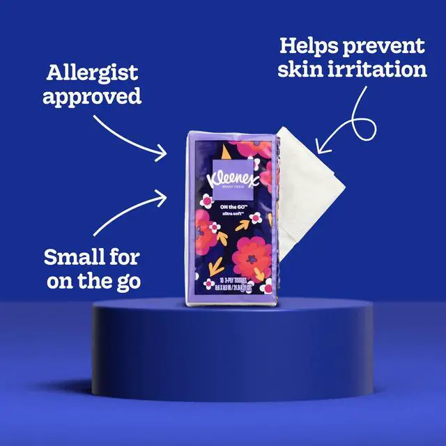 Alt view image 3 of 7 - (3 pack) Kleenex On-The-Go 3-Ply Facial Tissues, 3 Pack (30 Total Tissues)