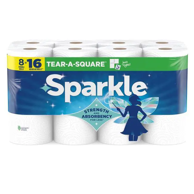 Alt view image 7 of 7 - Sparkle Tear-A-Square Paper Towels, 8 Double Rolls, 110 Sheets per Roll
