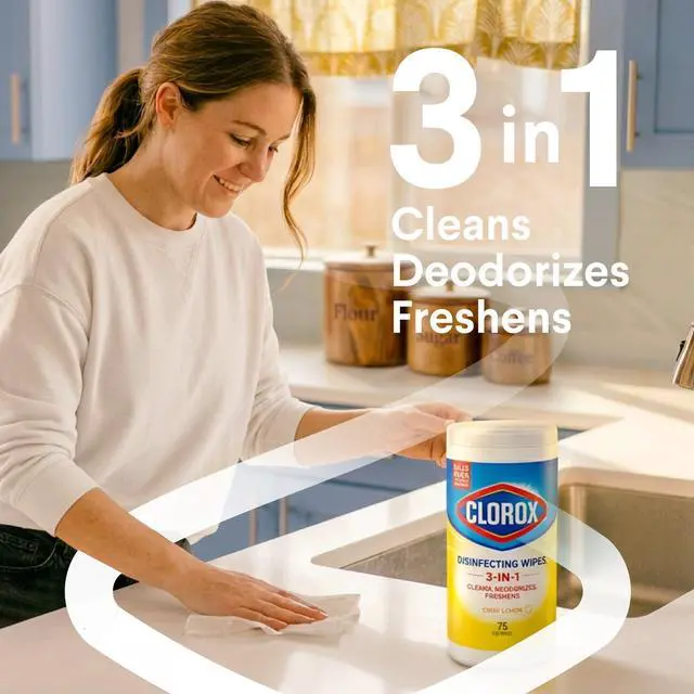 Alt view image 2 of 7 - Clorox Disinfecting Cleaning Wipes Variety Pack, Bleach Free, Fresh Scent and Crisp Lemon, 35 Count Each, Pack of 3