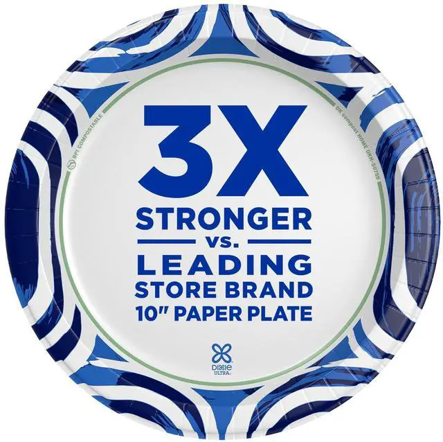 Alt view image 2 of 5 - Dixie Ultra Disposable Paper Plates, 10", Multi-Color, 50 Count