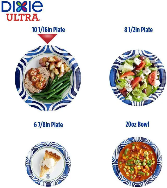 Alt view image 5 of 5 - Dixie Ultra Disposable Paper Plates, 10", Multi-Color, 50 Count