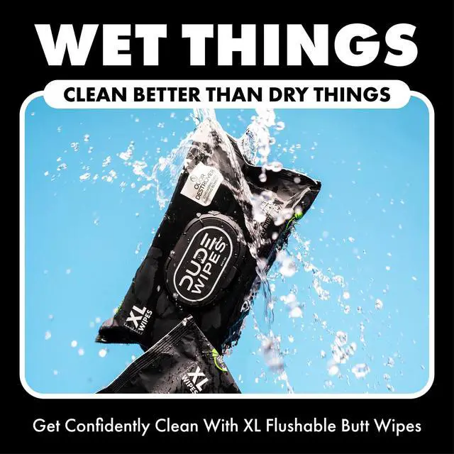 Alt view image 4 of 7 - DUDE Wipes Odor Destroyer Flushable Wipes, XL Wet Wipes, Deodorizing with Clean Scent, 48 Count, 2 Pack