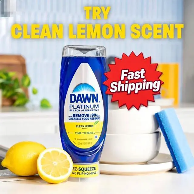 Main image of Dawn Platinum EZ Squueze Dish Soap Bleach Alternative Clean Lemon,