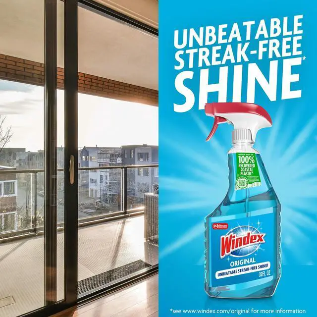 Alt view image 5 of 7 - (2 pack) Windex Glass, Window, and Mirror Cleaner, Original Blue, Spray Bottle, 32 fl oz.