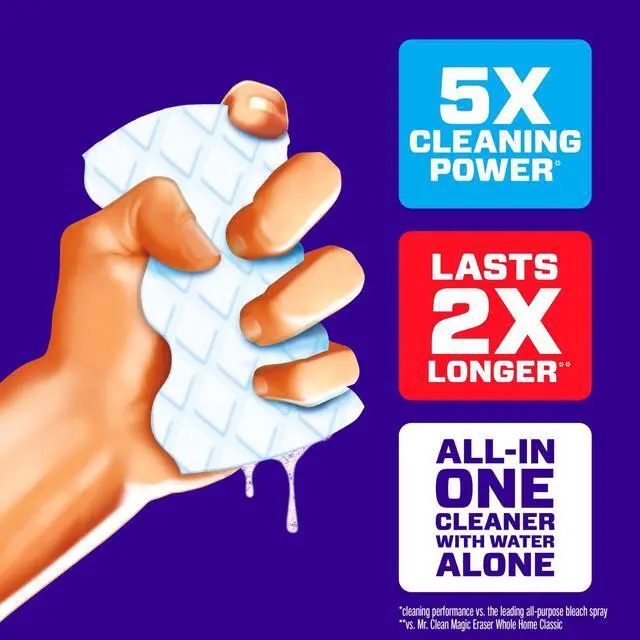 Alt view image 2 of 7 - Mr. Clean Magic Eraser Sponge, Cleaner, Whole Home Extra Durable, 5ct