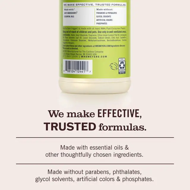 Alt view image 5 of 7 - Mrs. Meyer's Clean Day Multi-Surface Everyday Cleaner, Lemon Verbena Scent, 16 Fl Oz